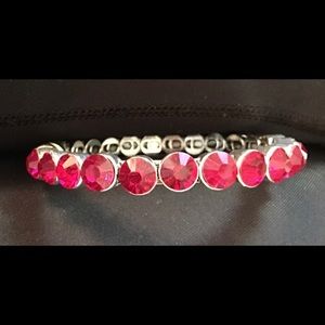 Plunderdesign Red/silver magnetic bangle 9”